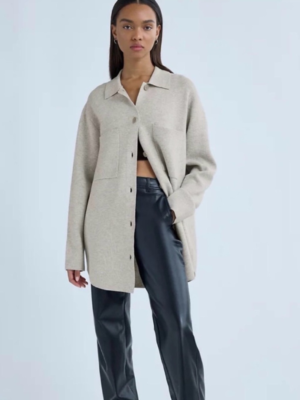 Aritzia Babaton Society Sweater Jacket - Color is Matte Pearl